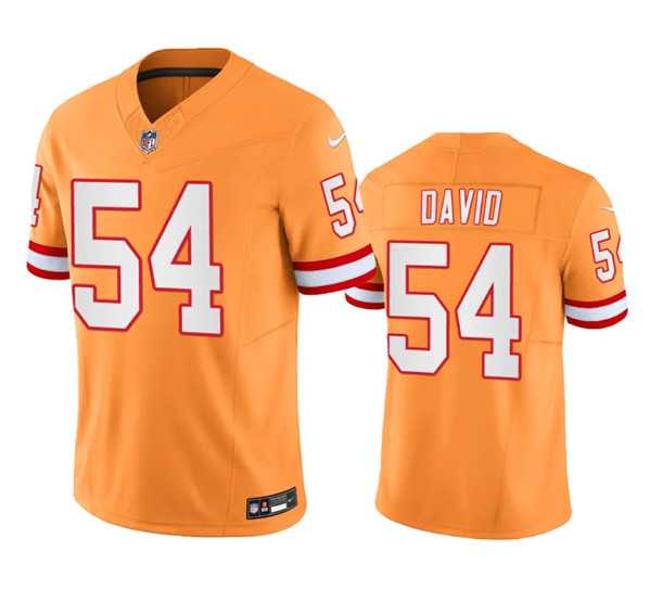 Mens Tampa Bay Buccaneers #54 Lavonte David Orange Throwback Limited Stitched Jersey->tampa bay buccaneers->NFL Jersey